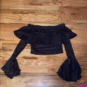 suede crop top